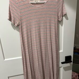 Madewell Striped Mini Dress - Red and White